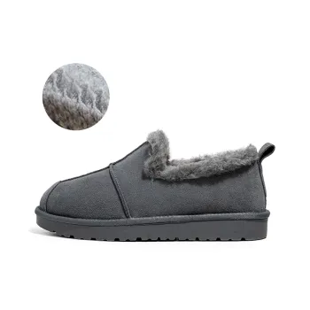 Little Red Man Warm Slip Resistant Cushioning Wear Resistant Ankle Length Snow Boots Men's Gray