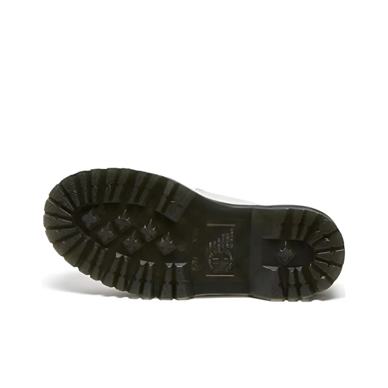 Dr. Martens Dr.Martens Devon Flower Buckle Leather Platform Boots 'White Black' Women's-4