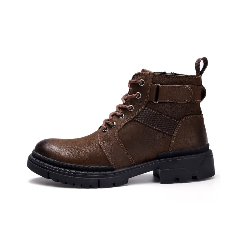 Strongman 3515 Spring And Fall Martin Boots Men's British Style Leather Work Boots For Men-5