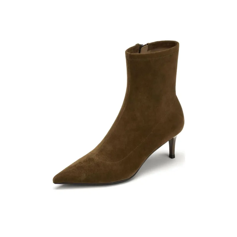 73Hours Multi Faceted Elegant Ankle Boots 6cm Women's-1