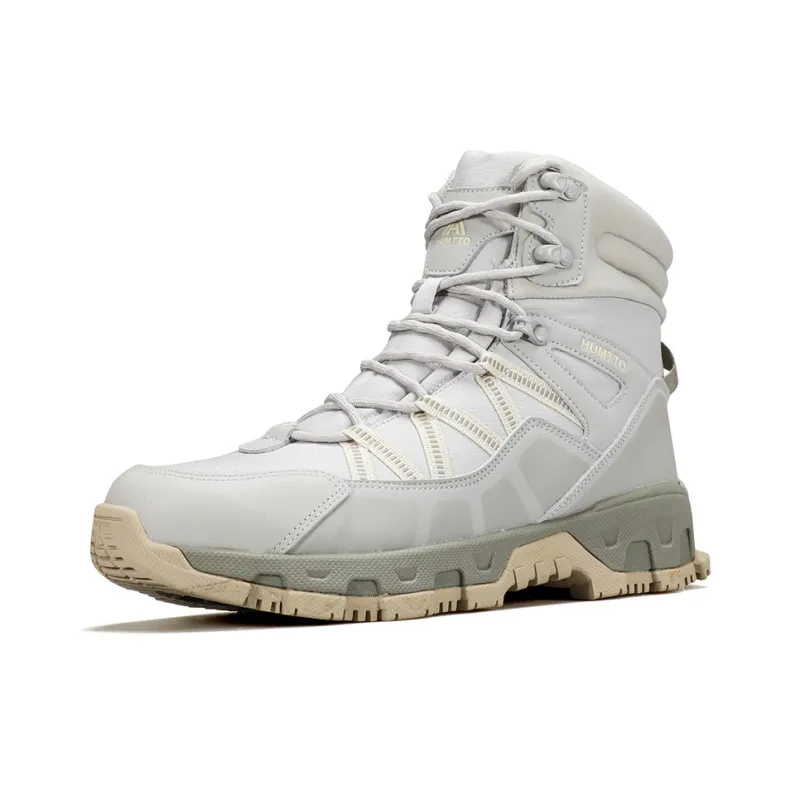 HUMTTO Cushioning Coverage Balance Short Mid Calf Snow Boots Men's Beige Matcha Green-1