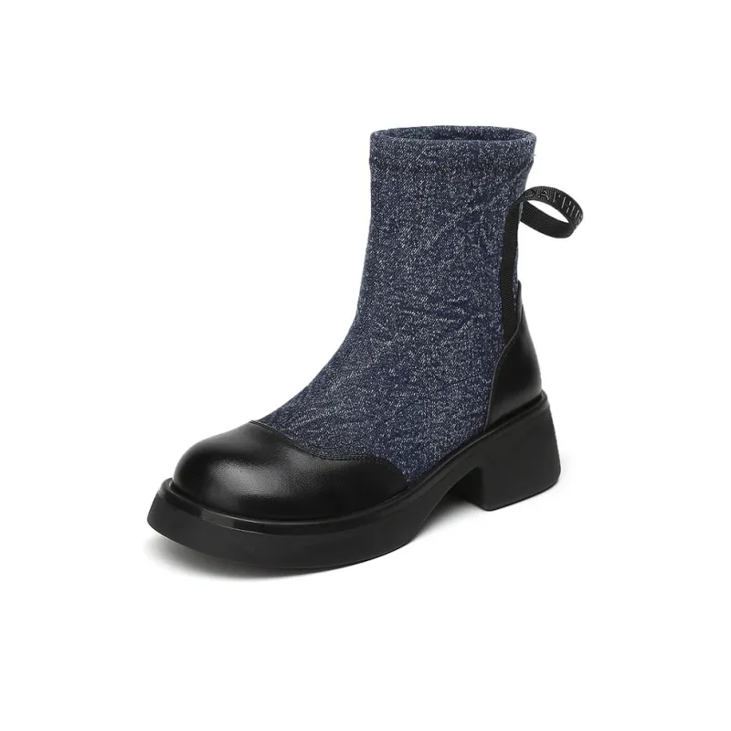DAPHNE Ankle Boots Women's Black/Blue-7