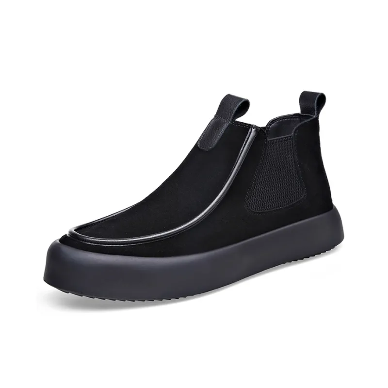 YEDANI Short Chelsea Boots Men's Black-6