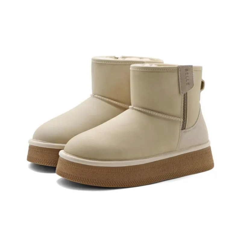 BELLE Warm Wear-Resistant Height Increasing Slip-Resistant 12cm Snow Boots Women's-9