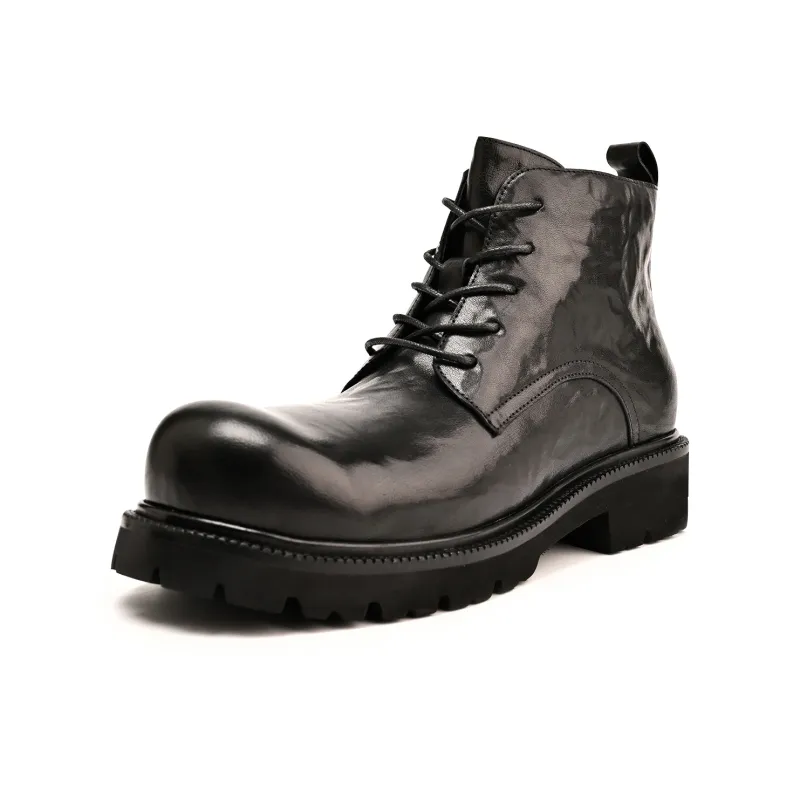 LEYGMENLG Ankle Boots 4cm Men's Black-0