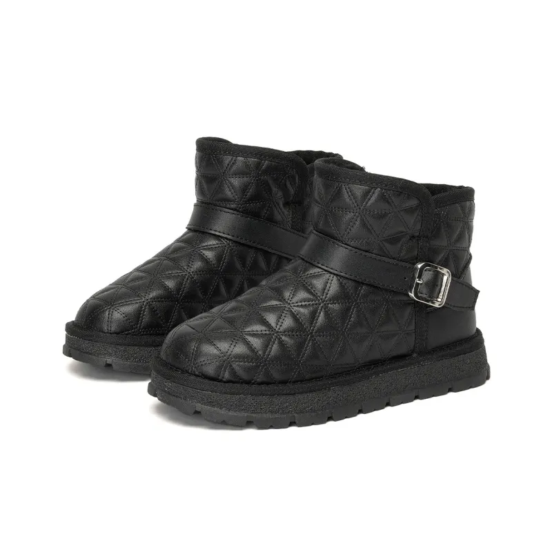 GEMEIQ Snow Boots Women's Black/Beige-1