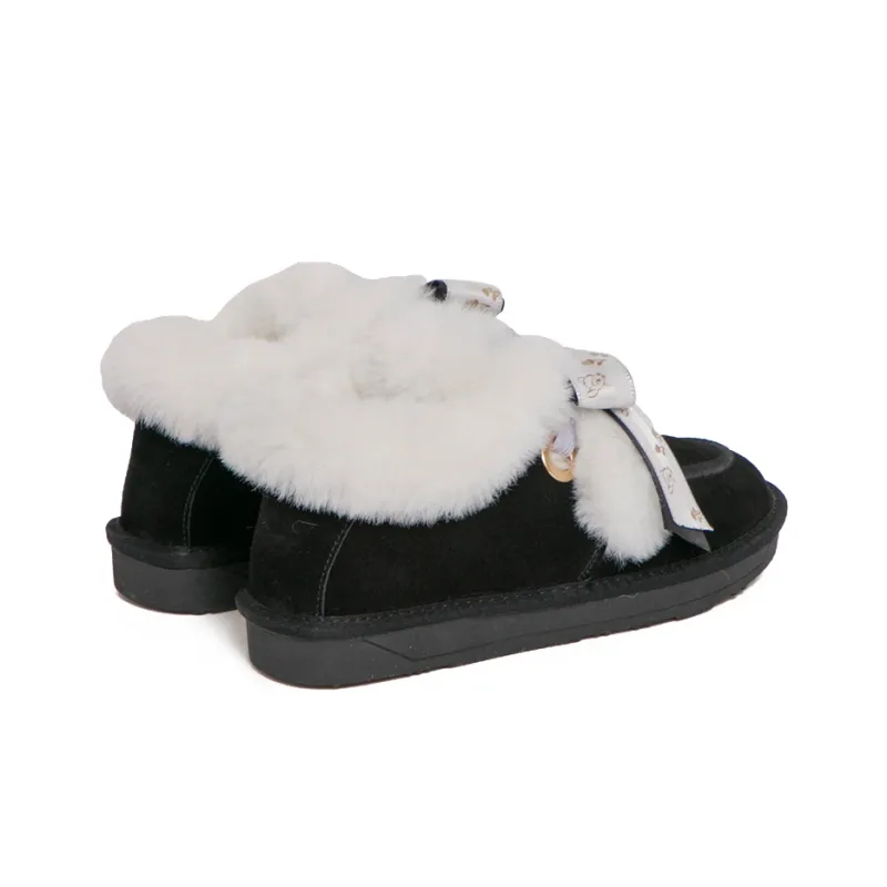 Disney x GRACEGIFT Warm Ankle-Length Snow Boots Women's Black-5