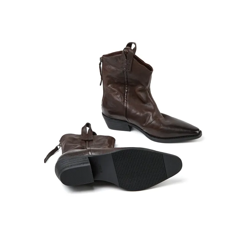 Marie Claire Ankle Boots 4.7cm Women's Lava Nama Chocolate Brown-3