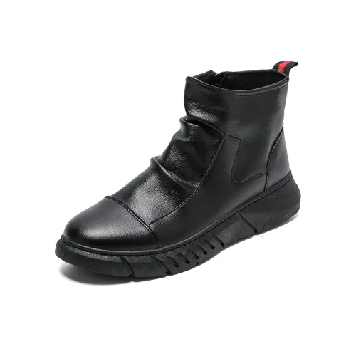 EASTERN CAMEL Ankle Boots Men's Black