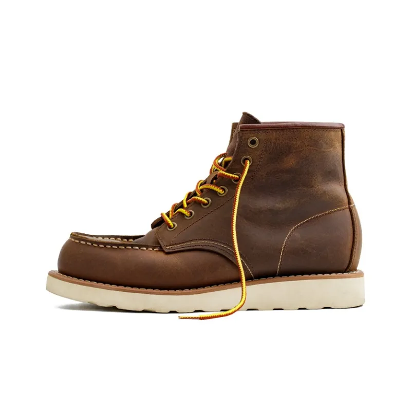 MADEN 875 Ankle Length Martin Boot Platform Men's Brown-0