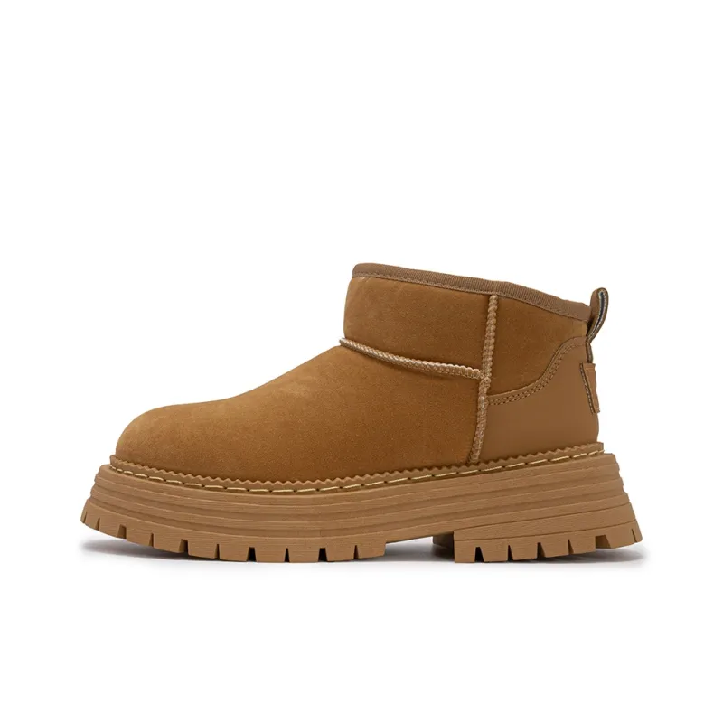 CVOJOO Fleece Lined Fall And Winter Ankle Boots Warm Height Increasing Short Snow Boots Women's-1