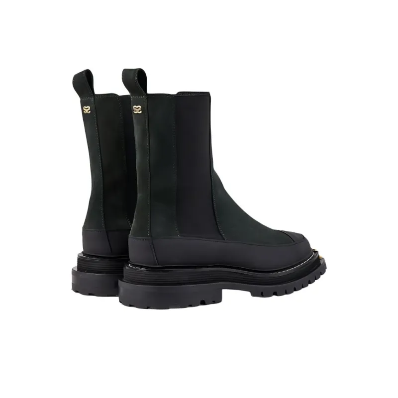 Sandro Outlets Short Chelsea Boots Women's Green-3