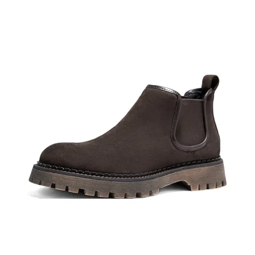 Hautton Jeans Chelsea Boots Men's Coffee