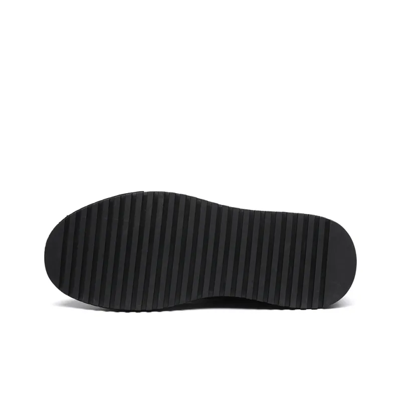 Devanro 9.5cm Martin Boot 4cm Men's Black-3