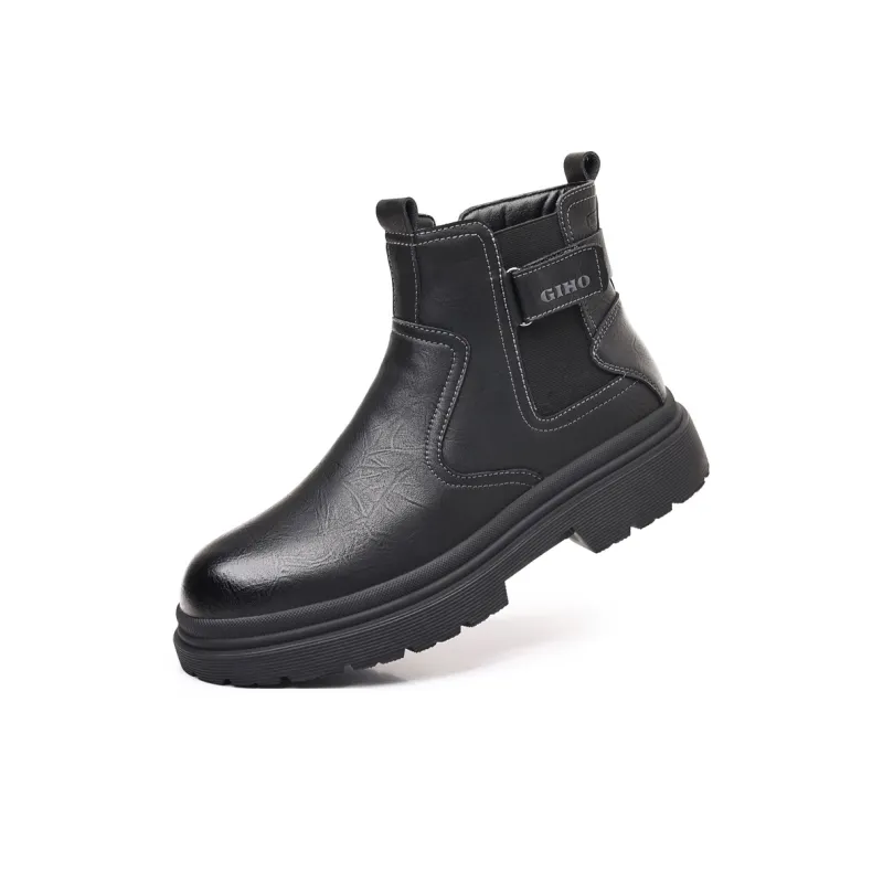 GIHO Ankle Boots Medium Heel Men's Black-1