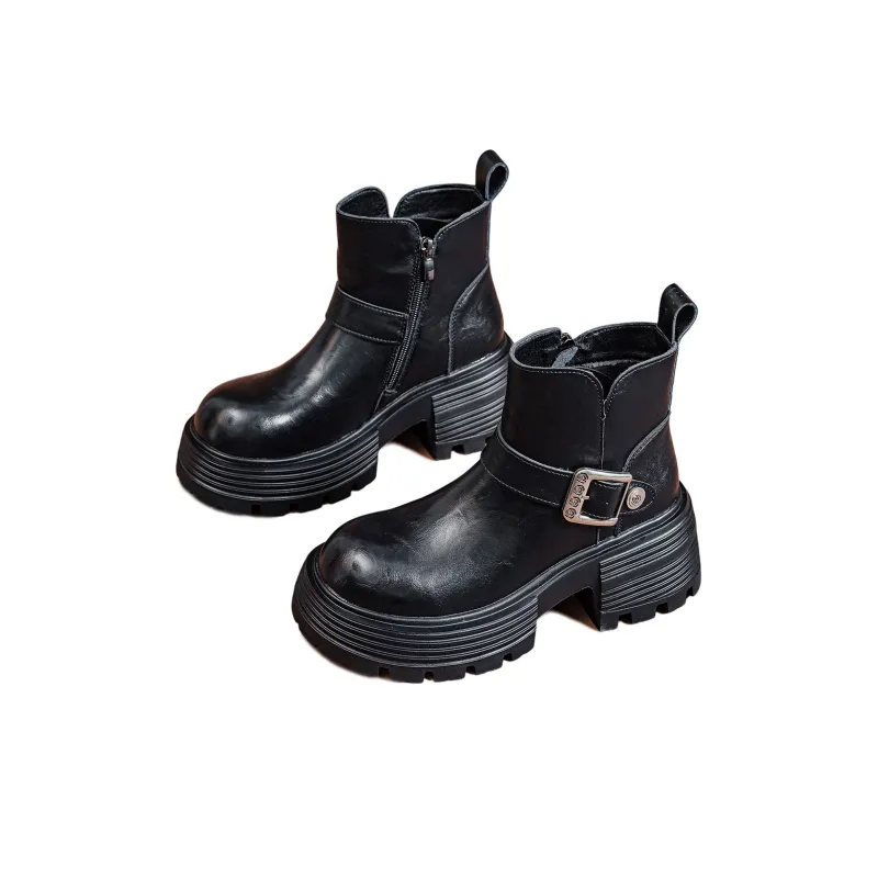 CHOVO Ankle Boots Women's Black/Brown-1