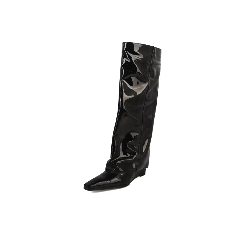 Five-nine Dan Seven Knee-high Boots 7cm Women's-1