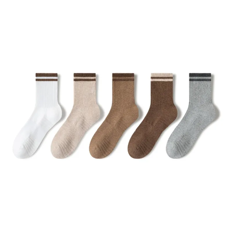 YINSHILIANGPIN Mid Calf Socks Men's 5 Pack-21
