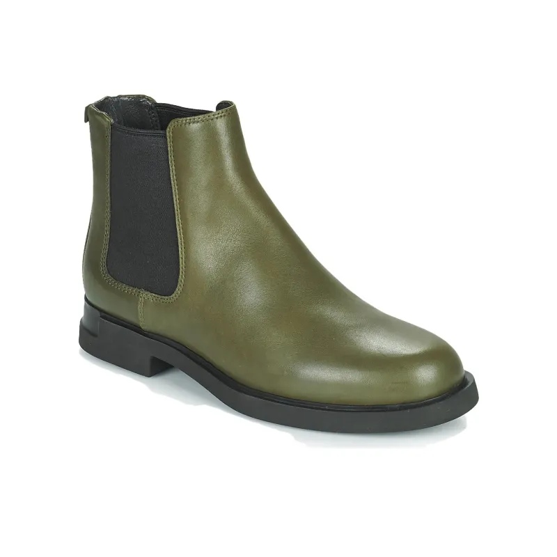 CAMPER Short Chelsea Boots 3cm Women's Khaki-2