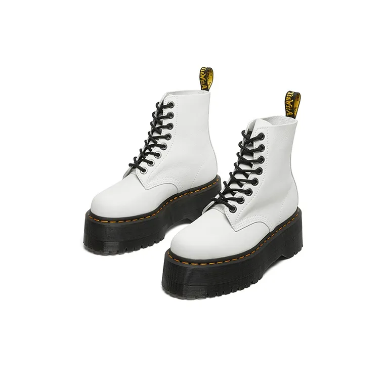 Dr. Martens 1460 Pascal Pisa Martin Boots White Women's-2