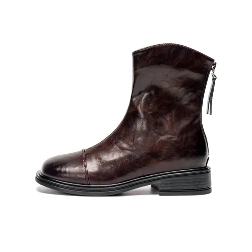 EXULL Q Ankle Boots Women's Dark Brown