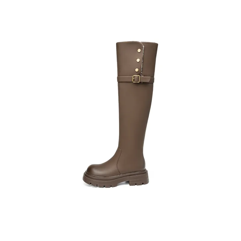 EBLAN Knee high Boots Women's Brown-0