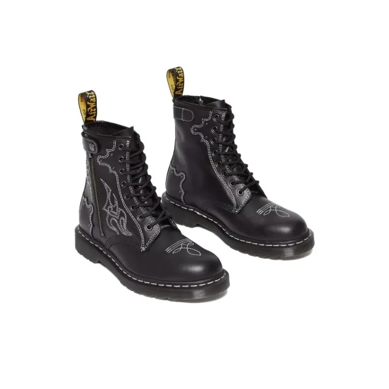 Dr.Martens 1460 GOTHIC AMERICANA LEATHER LACE UP BOOTS Short Martin Boot Unisex Black-2