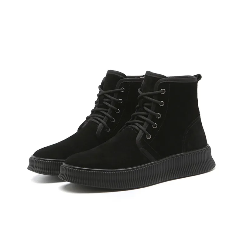 YEDANI Crew Snow Boots 4cm Men's Black-1