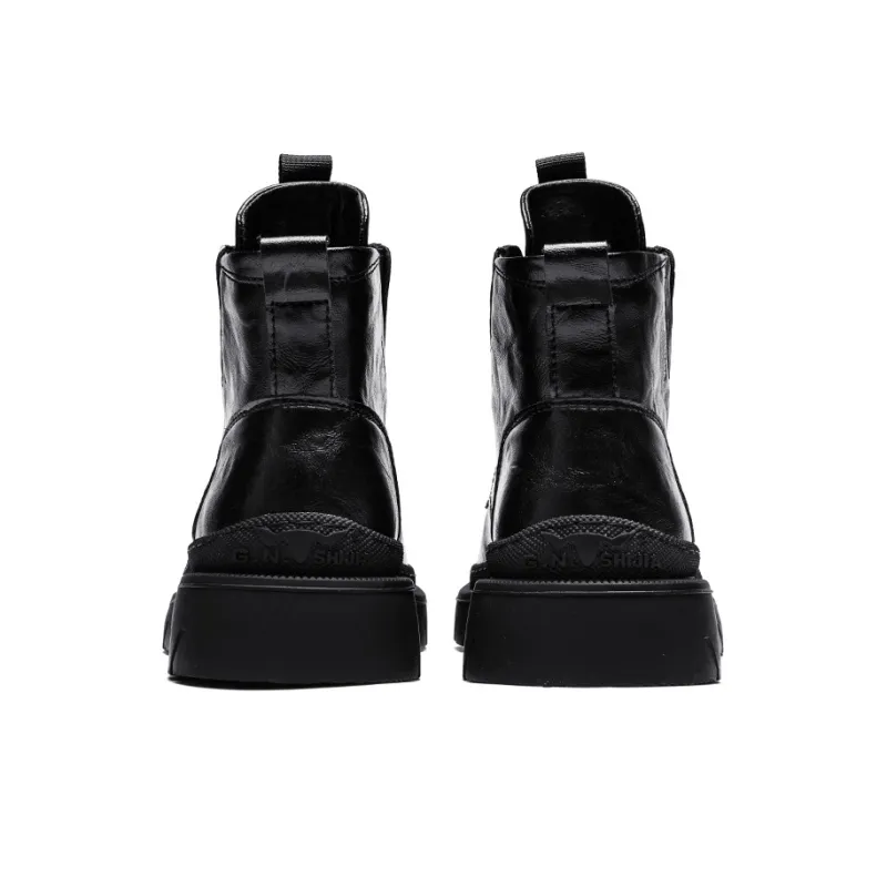 G.N.SHIJIA Ankle Boots Men Black/Brown-3