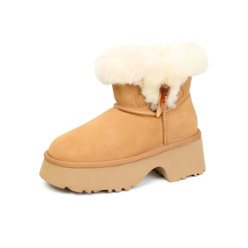 ABIDJAN Warm Winter Series Height Increasing Crew Snow Boots Women's-1
