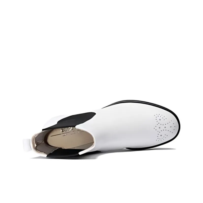 Ecco Short Chelsea Boots 5cm Women's White-3