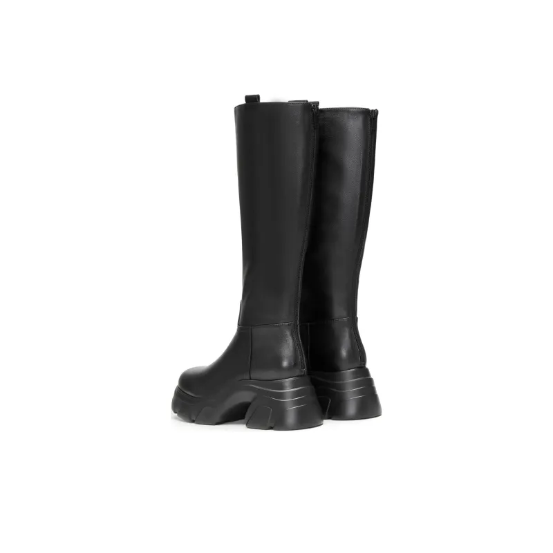 Staccato Knee high Boots Women's Cool And Stylish Black-4