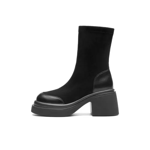 RED DRAGONFLY Stretch Boots 7.9CM Women's