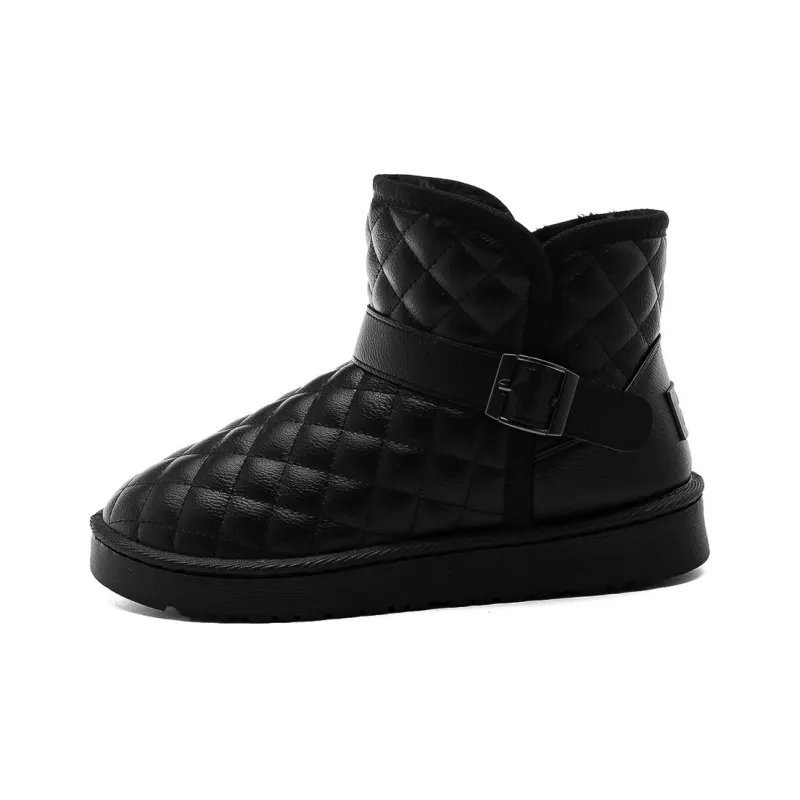 Warrior Cotton Boots Water-Resistant Wear-Resistant Slip-Resistant And Coverage Snow Boots Women's-0