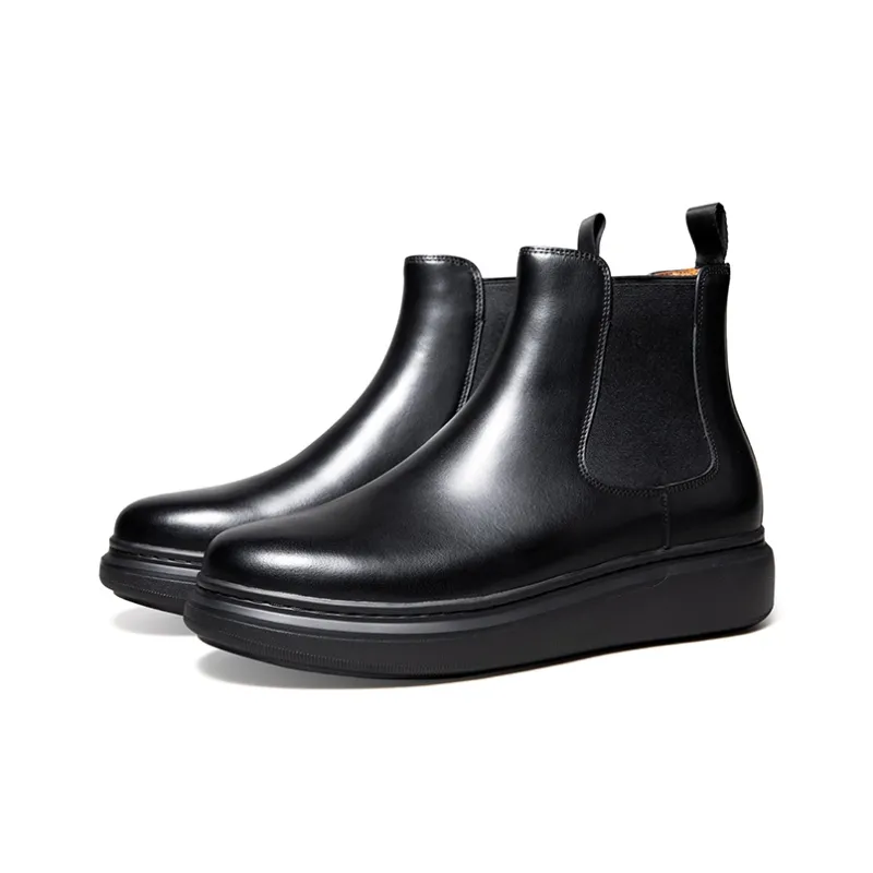 THOM WILLS Short Chelsea Boots Men's Black-1