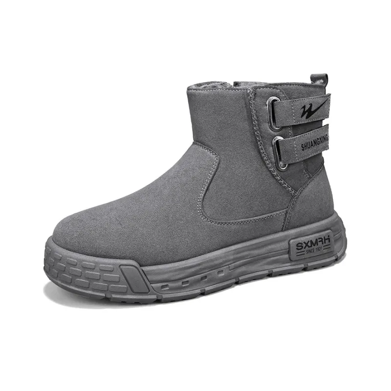Binary Knee High Martin Boot High Heel Men's Gray-1