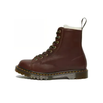 Dr.Martens Barton Shearling Lined Leather Ankle Boots 'Brown' Women's