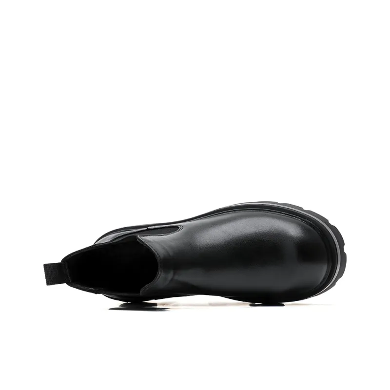Chi Wolf Short Chelsea Boots Men's Black-3