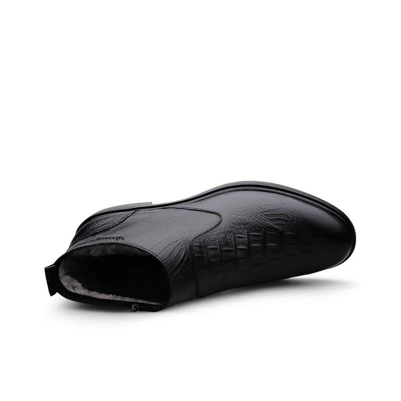 Wen Nai Ankle Boots Men's Black-8