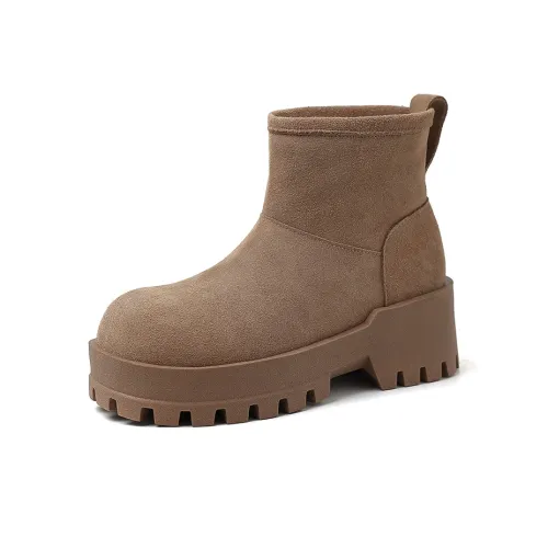 XIAOAJUE Short Snow Boots Women's