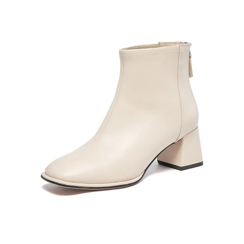 ST&SAT Ankle Boots Women's Ecru/Black/Earth Black-1