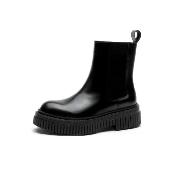 TOOMANYSHOES Happy Fruit Short Chelsea Boots 4.5cm Women's Black