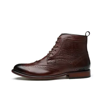 AIPSEN Short Martin Boot Men's Dark Brown