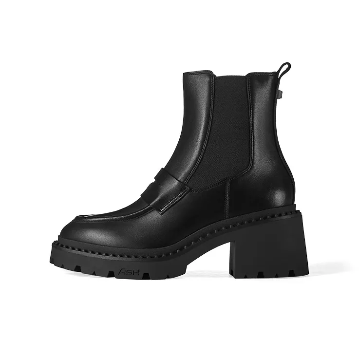 ASH NASTY Collection Short Chelsea Boots Women's Black-0