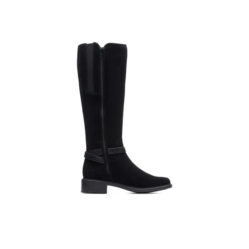 Clarks Knee-high Boots Women's Black-1