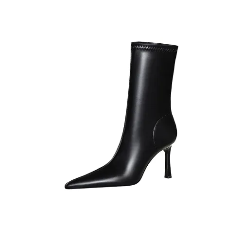 BIGTREE Ankle Boots Women's Black/Brown