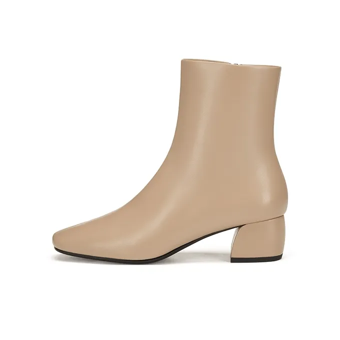 73Hours Cream Narrative Ankle Boots 5cm Women's-8