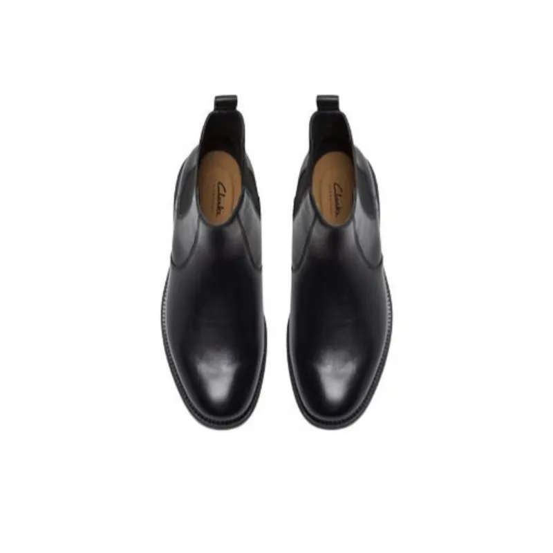 Clarks Short Chelsea Boots 2.5cm Men's Black-3