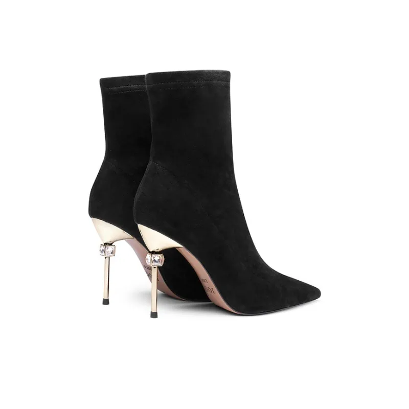 JOOC Ankle Boots Women's Sexy Black-4