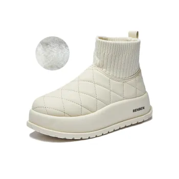 RENBEN Warm Wear-Resistant Slip-Resistant And Balanced Crew Snow Boots Women's